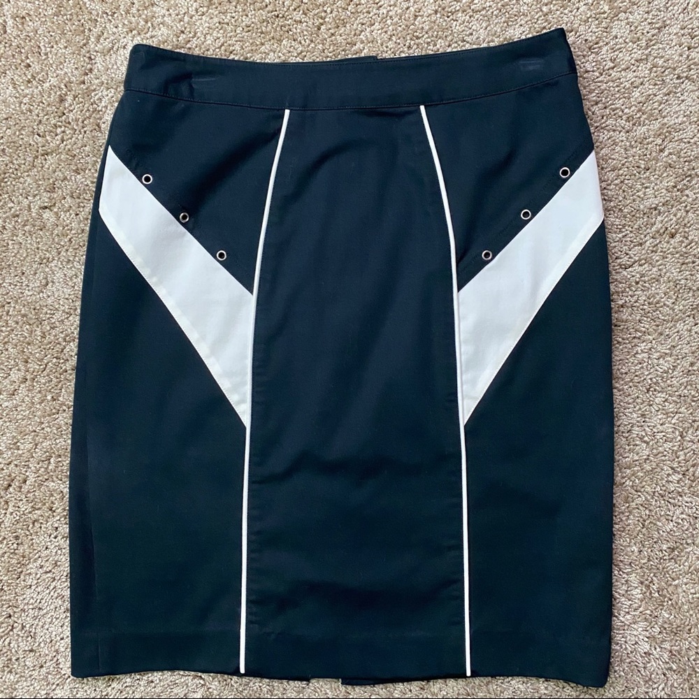 A|X Armani Exchange Pencil Skirt Black & White 4